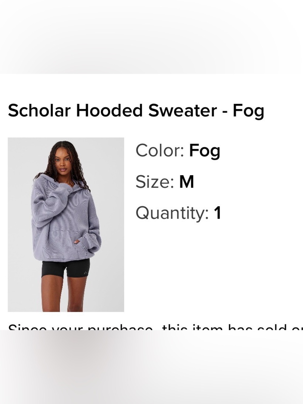 alo Scholar Hooded Sweater Hooded Sweater in Purple Size Medium